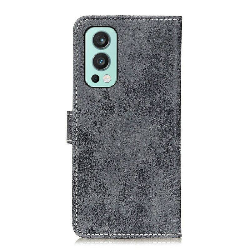 Flip Case Für OnePlus Nord 2 5G Vintage-kunstleder