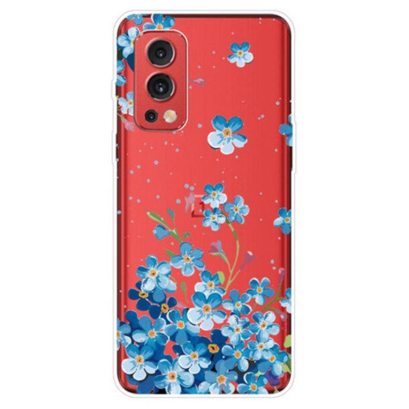 Hülle Für OnePlus Nord 2 5G Blaue Blumen