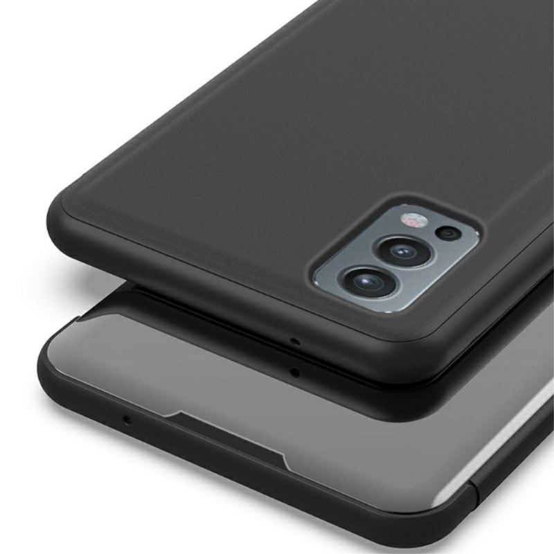 Hülle Für OnePlus Nord 2 5G Flip Case Spiegeleffekt