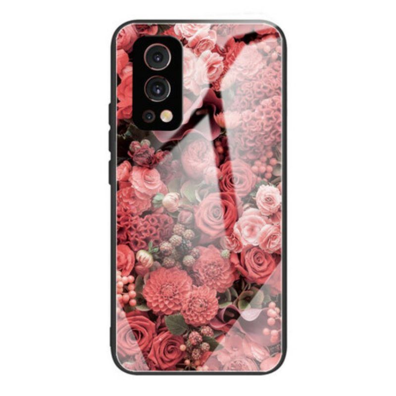 Hülle Für OnePlus Nord 2 5G Rosenblüten Aus Gehärtetem Glas