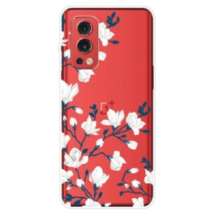 Hülle Für OnePlus Nord 2 5G Weiße Blumen