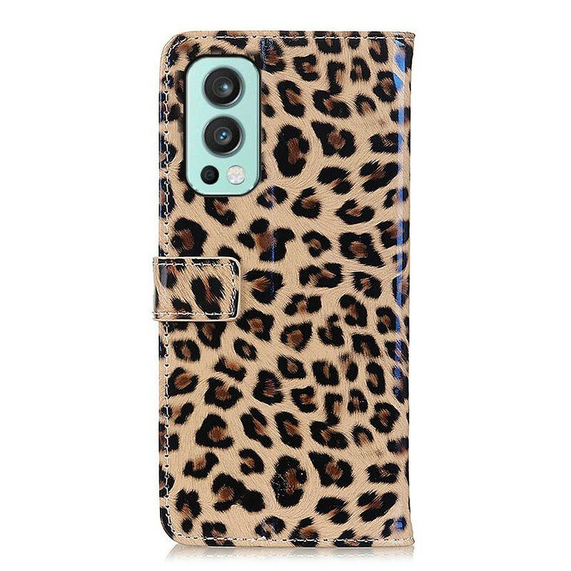 Lederhüllen Für OnePlus Nord 2 5G Einfacher Leopard