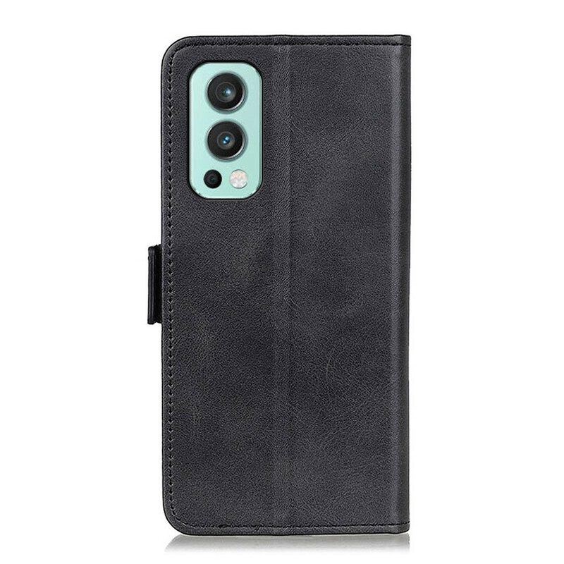 Lederhüllen Für OnePlus Nord 2 5G Flip Case Doppelte Klappe