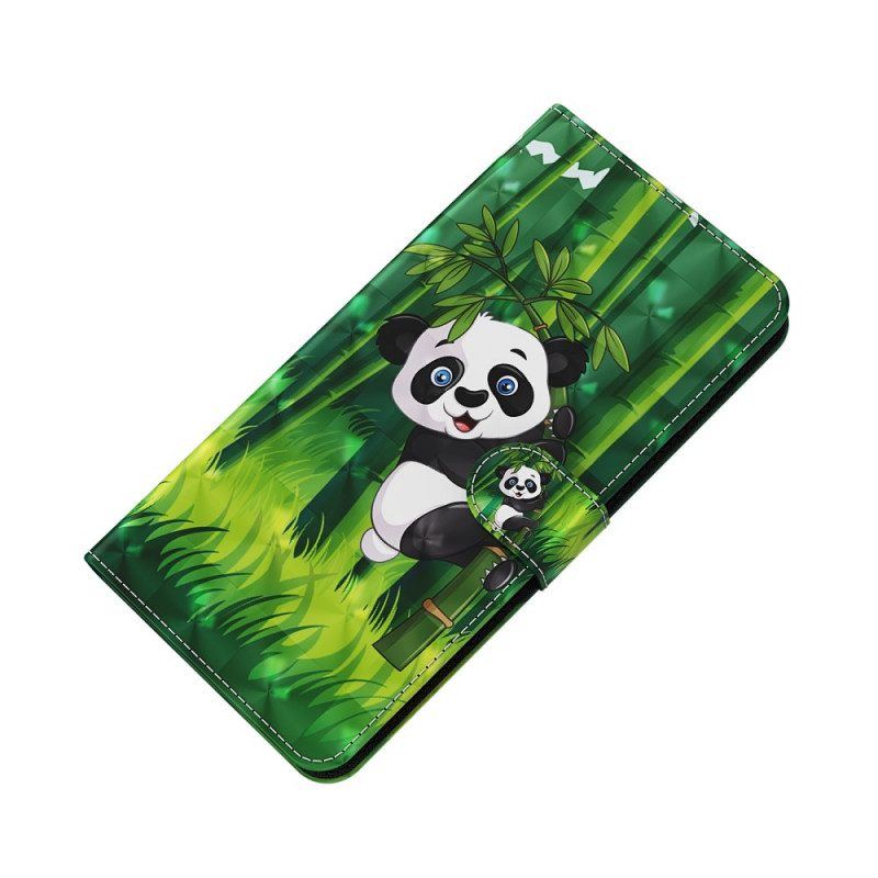 Lederhüllen Für OnePlus Nord 2 5G Panda Und Bambus