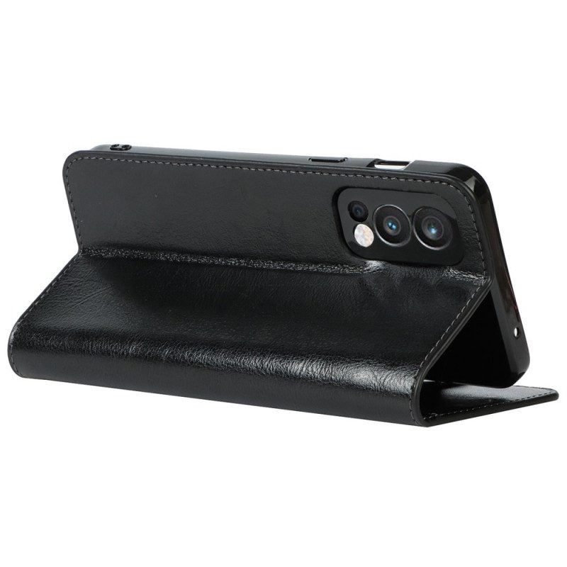 Schutzhülle Für OnePlus Nord 2 5G Flip Case Echtes Leder