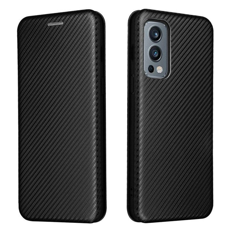 Schutzhülle Für OnePlus Nord 2 5G Flip Case Farbiges Carbon-silikon