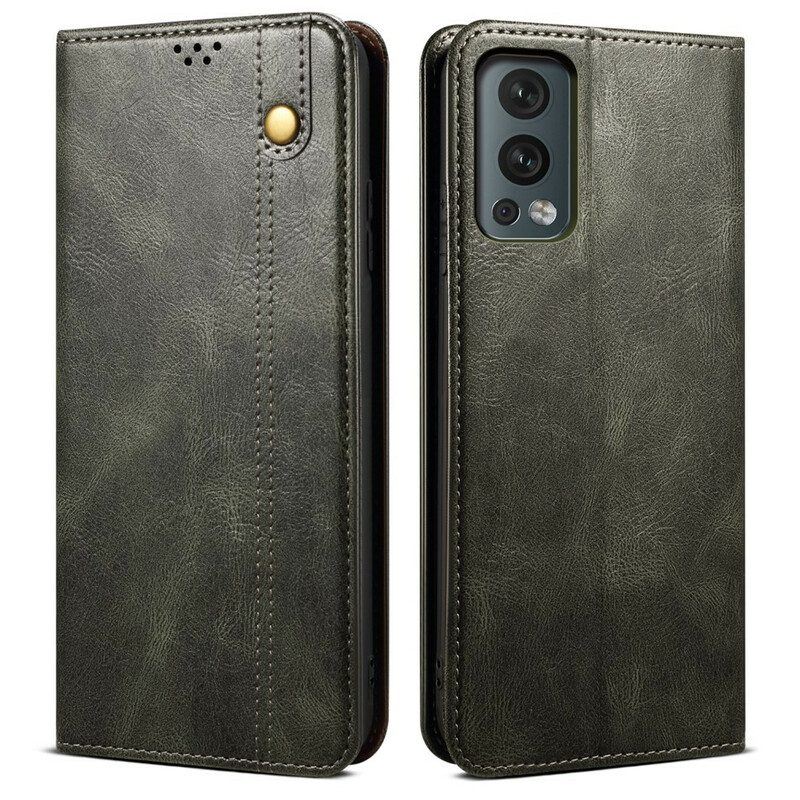 Schutzhülle Für OnePlus Nord 2 5G Flip Case Gewachstes Kunstleder