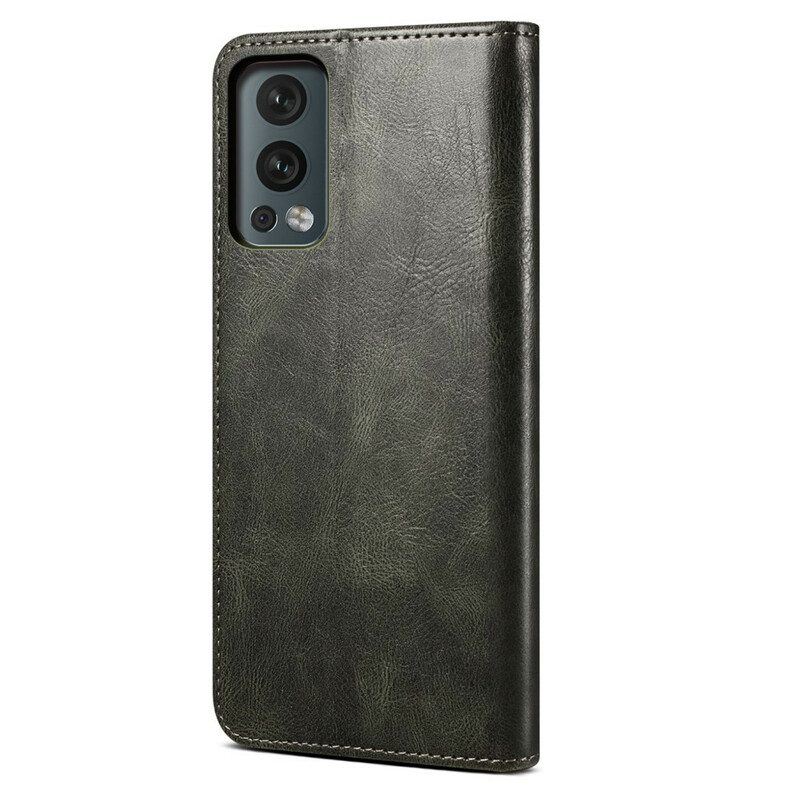 Schutzhülle Für OnePlus Nord 2 5G Flip Case Gewachstes Kunstleder