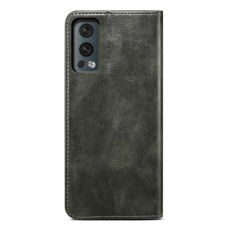 Schutzhülle Für OnePlus Nord 2 5G Flip Case Gewachstes Kunstleder