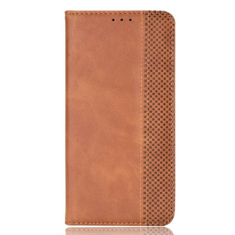 Schutzhülle Für OnePlus Nord 2 5G Flip Case Stilisierter Vintage-ledereffekt