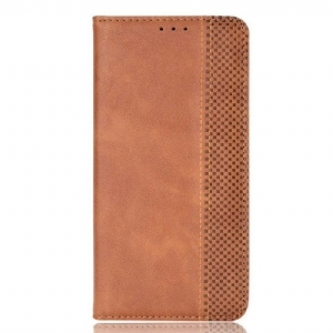 Schutzhülle Für OnePlus Nord 2 5G Flip Case Stilisierter Vintage-ledereffekt