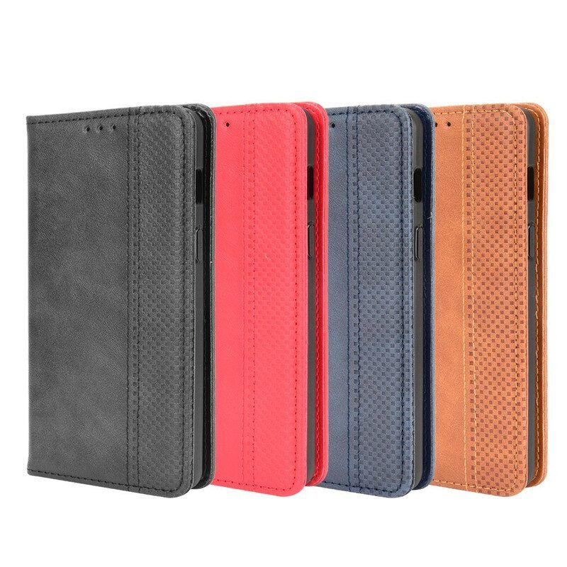 Schutzhülle Für OnePlus Nord 2 5G Flip Case Stilisierter Vintage-ledereffekt