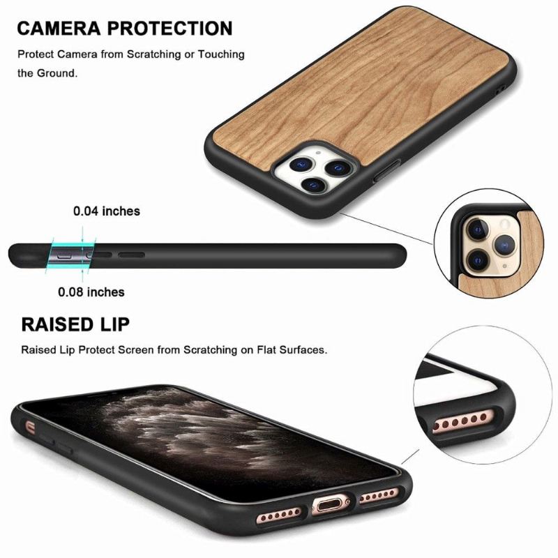 Hülle Für iPhone 11 Pro Anti-Sturz Premium-holz