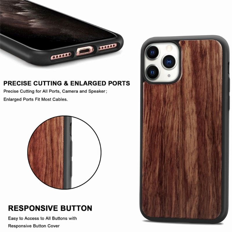 Hülle Für iPhone 11 Pro Anti-Sturz Premium-holz