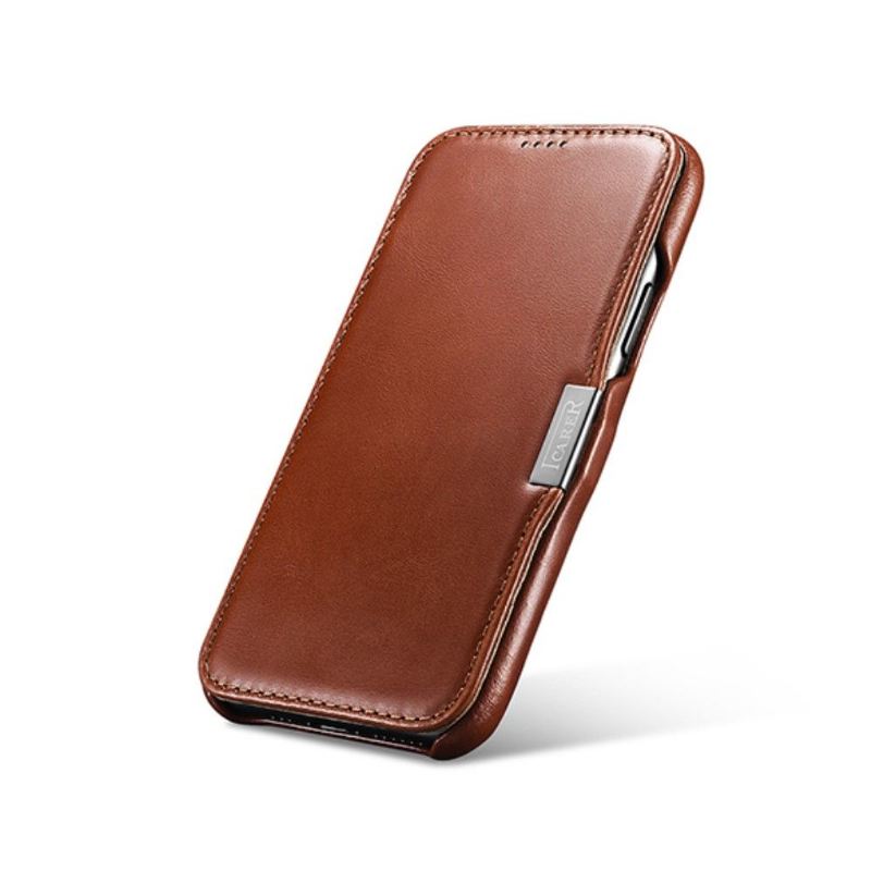 Hülle Für iPhone 11 Pro Flip Case Echtes Leder