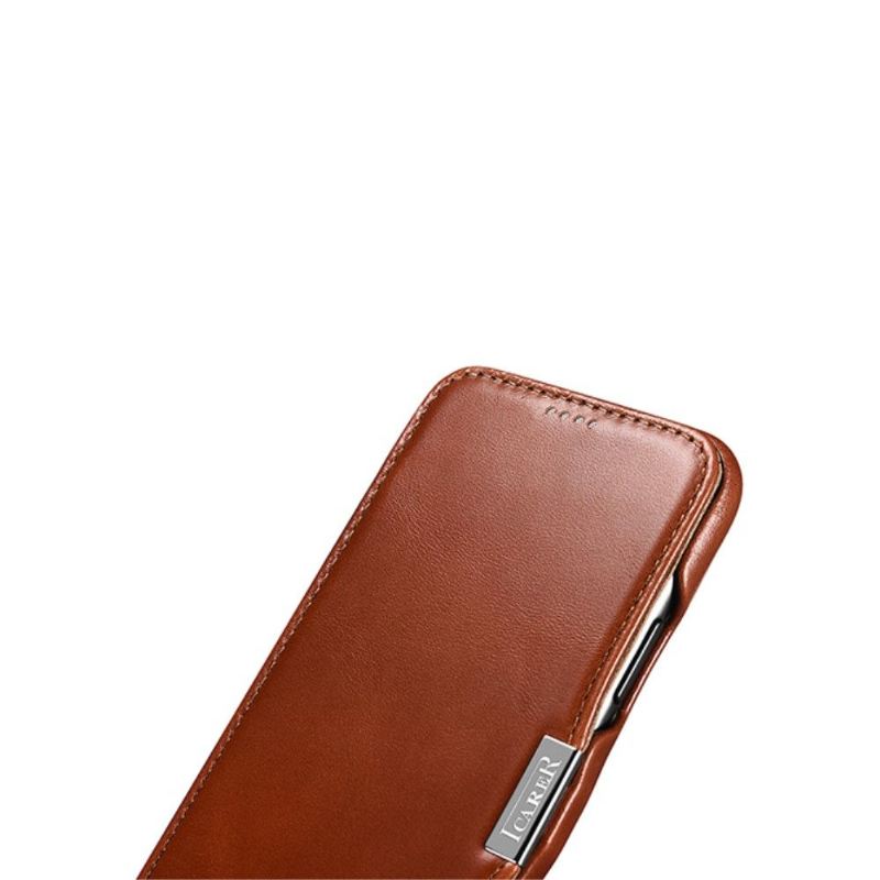 Hülle Für iPhone 11 Pro Flip Case Echtes Leder