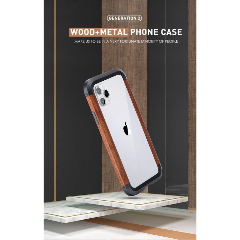 Hülle Für iPhone 11 Pro Holz Und Metall