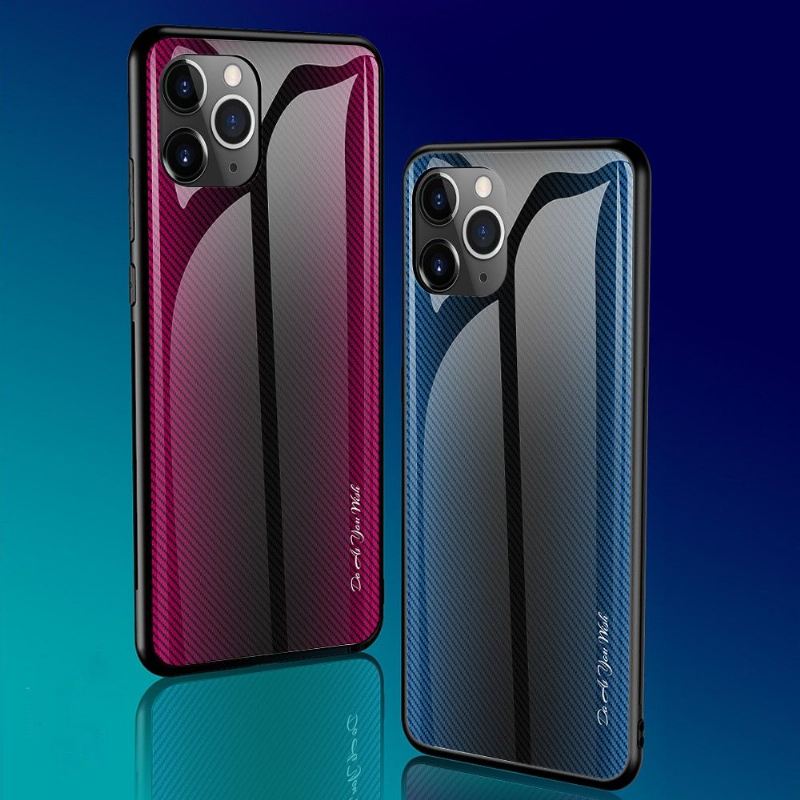 Hülle Für iPhone 11 Pro Rückseite Aus Karbonglas