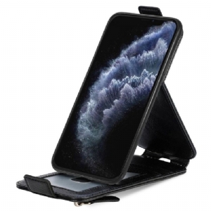 Lederhüllen Für iPhone 11 Pro Flip Case Kartenhalter Mit Vertikaler Klappe