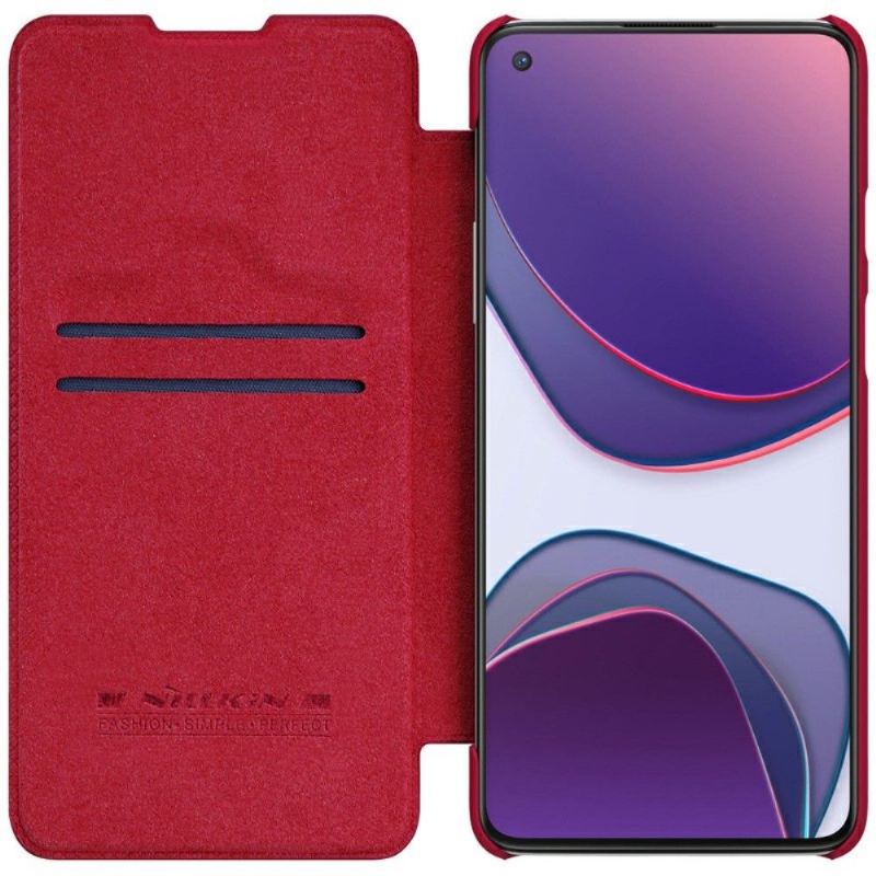 Flip Case Für OnePlus 8T Ledereffekt Der Qin-serie