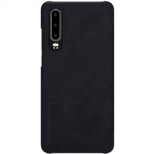 Case Für Huawei P30 Nillkin Qin Kunstlederbezug