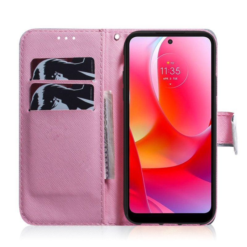 Flip Case Für Google Pixel 7 Pro Pinke Blume