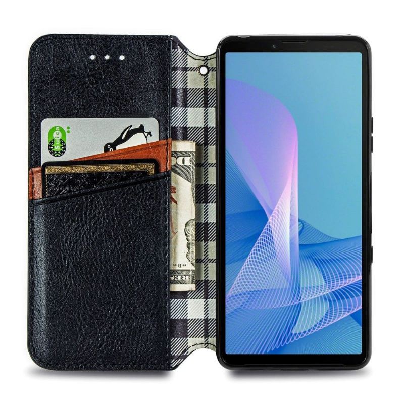 Flip Case Für Sony Xperia 10 III Kartenhalter Im Kub-design