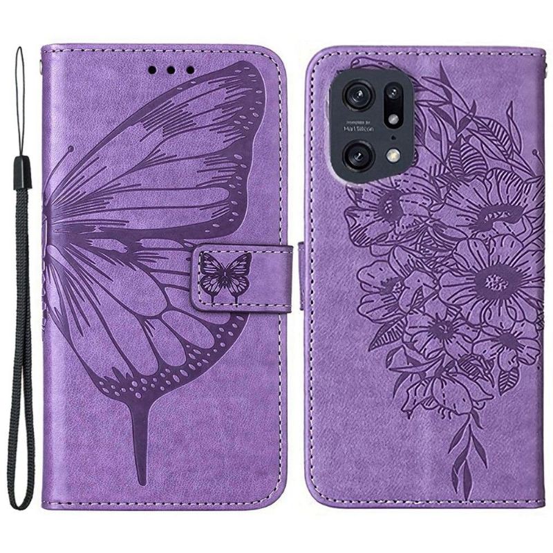 Flip Case Für Google Pixel 6a Schmetterlingsblumen-kartenhalter