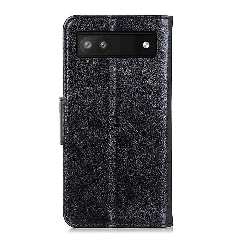 Flip Case Für Google Pixel 6a Stil Aus Gealtertem Leder