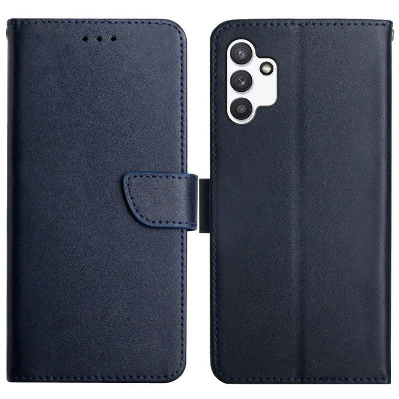 Flip Case Für Samsung Galaxy A13 Echtes Nappaleder