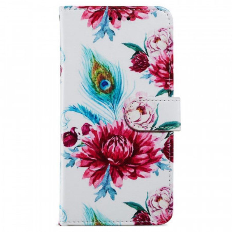 Flip Case Für Samsung Galaxy A13 Intensive Blumen