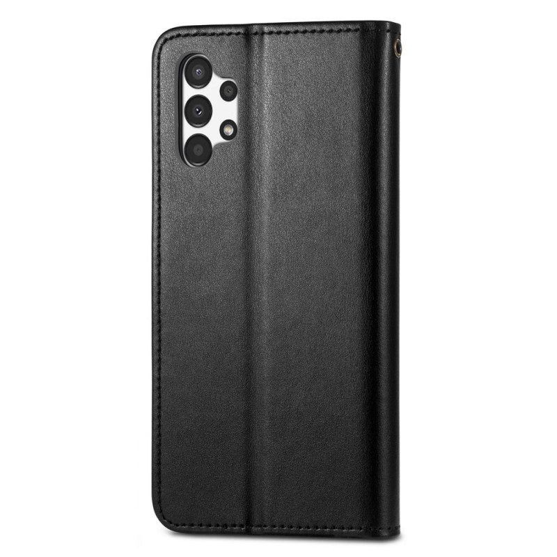 Flip Case Für Samsung Galaxy A13 Kunstleder Und Vintage-verschluss