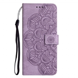 Flip Case Für Samsung Galaxy A13 Mit Kordel Vintage-riemchen-mandala