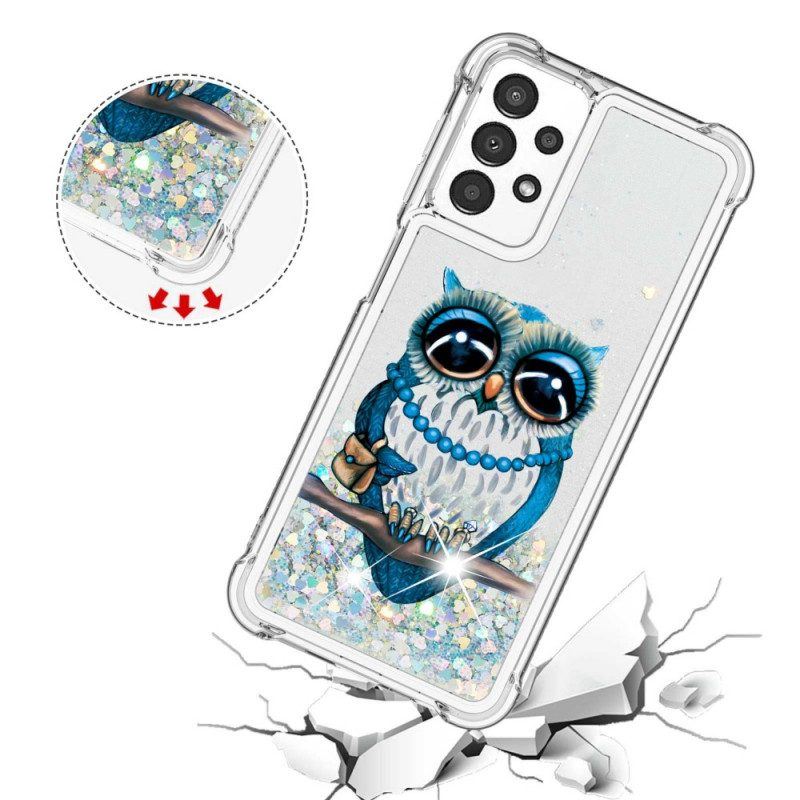 Handyhülle Für Samsung Galaxy A13 Miss Owl Pailletten