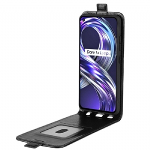 Lederhüllen Für Realme 8i Flip Case Vertikales Kunstleder