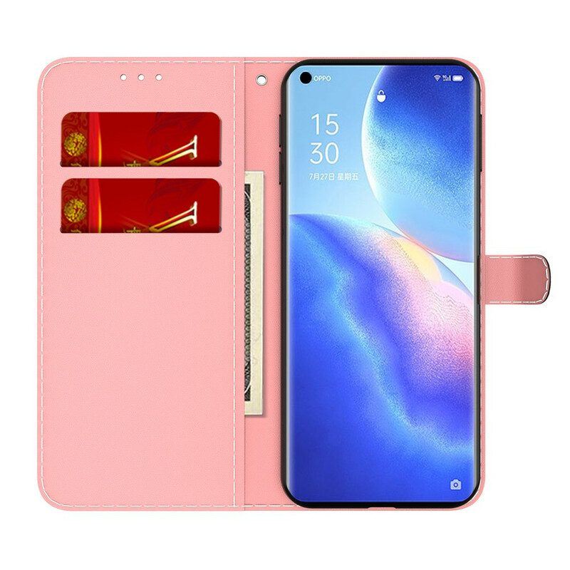 Flip Case Für Oppo Find X3 Neo Abstrakt Bunt