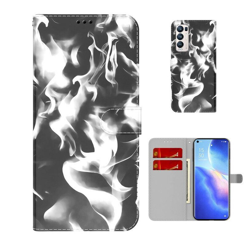 Flip Case Für Oppo Find X3 Neo Abstraktes Muster