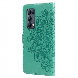 Flip Case Für Oppo Find X3 Neo Blumenkartenhalter