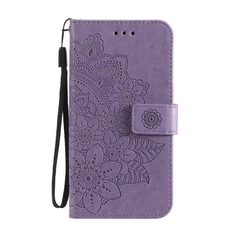 Flip Case Für Oppo Find X3 Neo Blumenkartenhalter