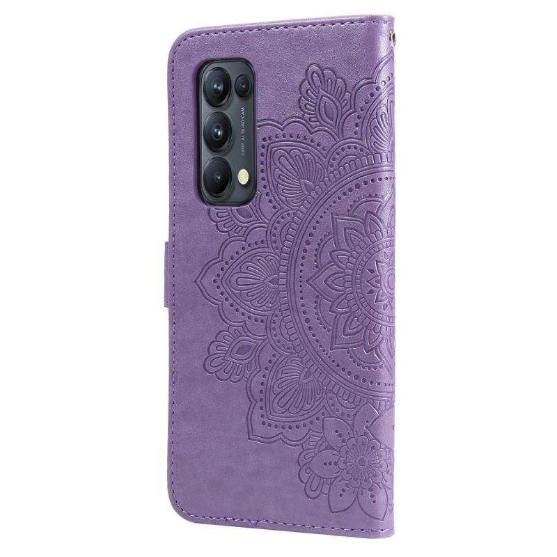 Flip Case Für Oppo Find X3 Neo Blumenkartenhalter