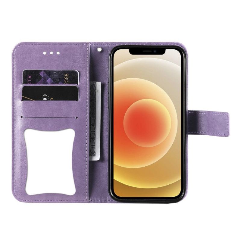 Flip Case Für Oppo Find X3 Neo Blumenkartenhalter