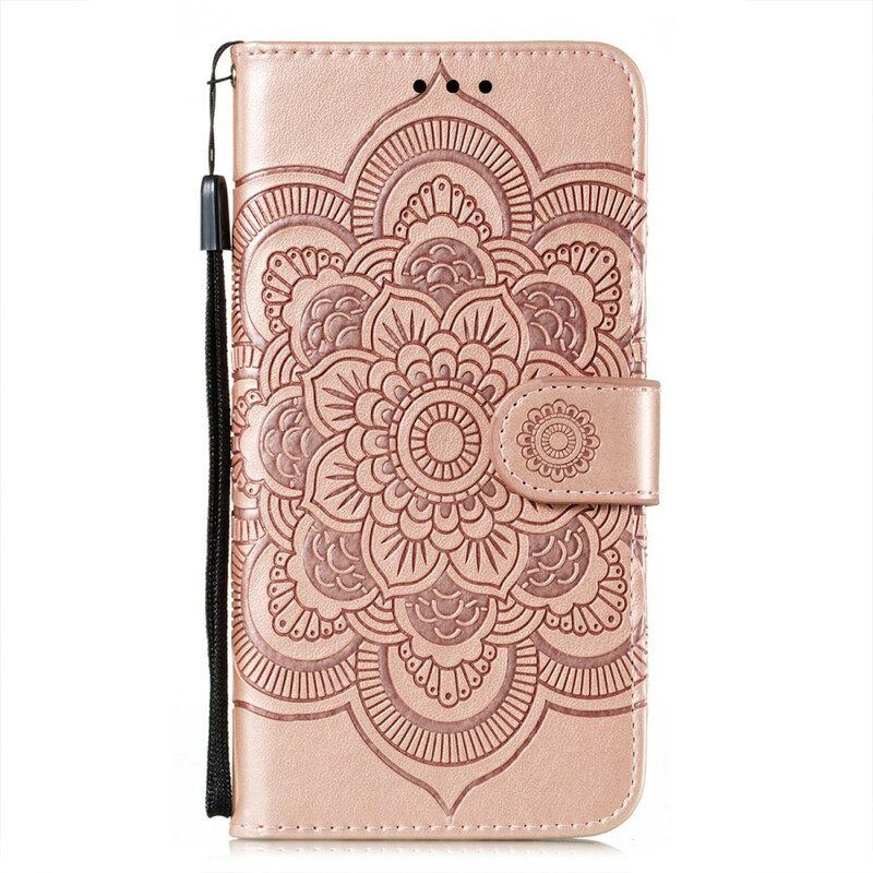 Flip Case Für Oppo Find X3 Neo Mit Kordel Mandala Mit Vollem Riemen