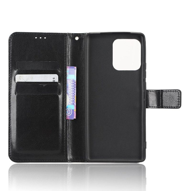 Flip Case Für Motorola Edge 40 Pro Mit Kordel Kunstlederarmband