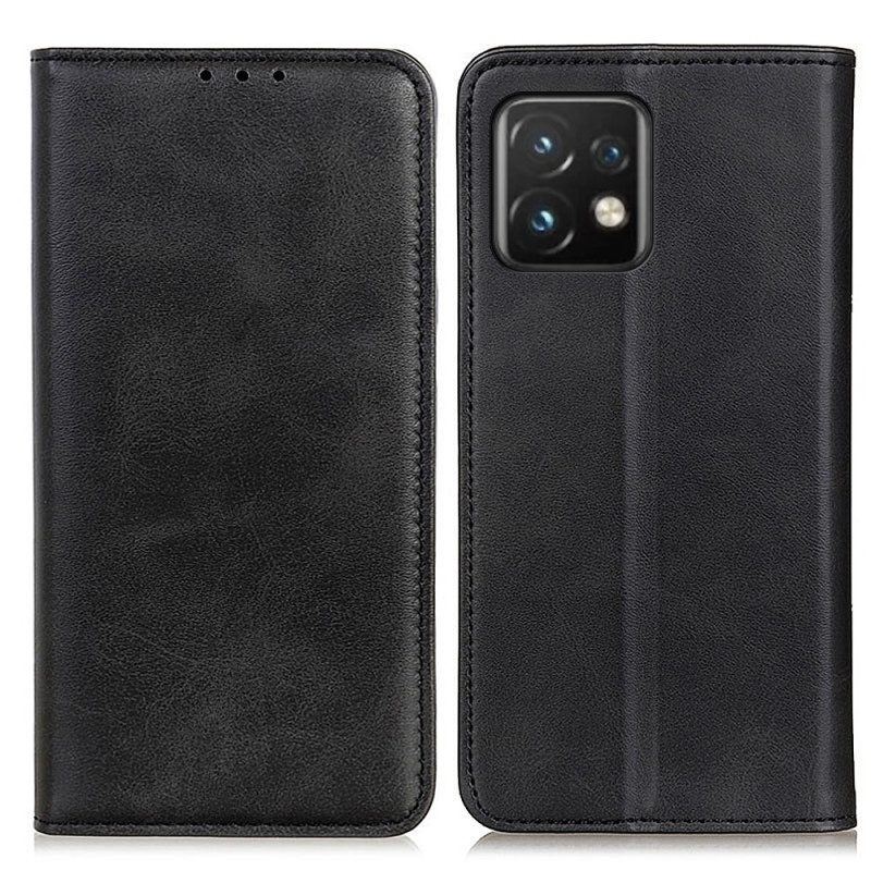 Schutzhülle Für Motorola Edge 40 Pro Flip Case Elegantes Spaltleder