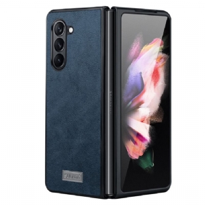 Hülle Samsung Galaxy Z Fold 5 Handyhülle Elegance Leder Abeel