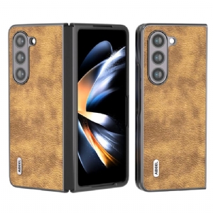 Hülle Samsung Galaxy Z Fold 5 Litschi-kunstleder Abeel