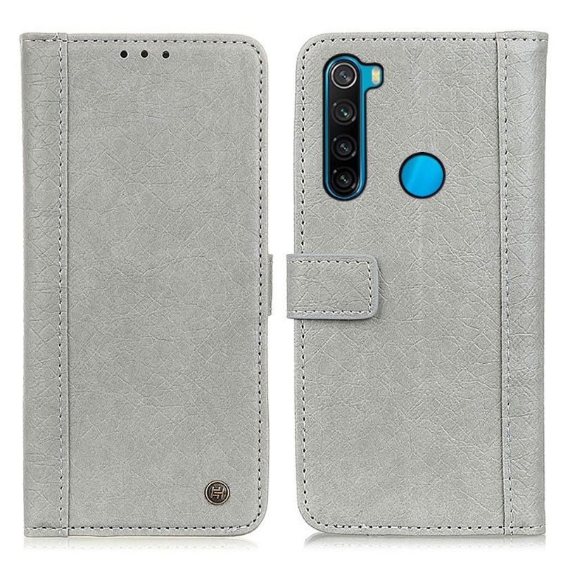 Flip Case Für Xiaomi Redmi Note 8 2021 Nashorn Kunstleder