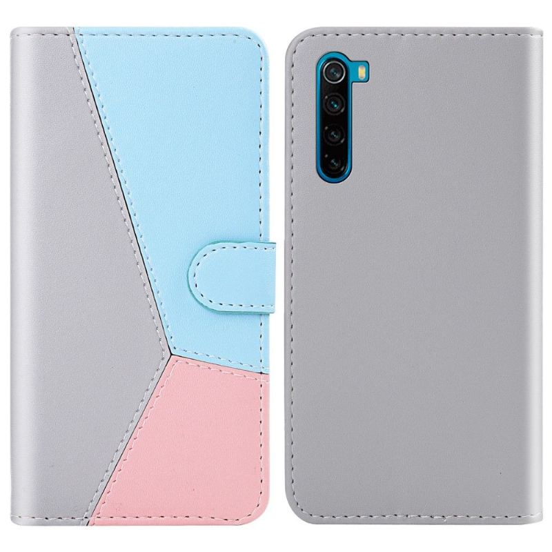 Lederhüllen Für Xiaomi Redmi Note 8 2021 Dreifarbiges Kunstleder