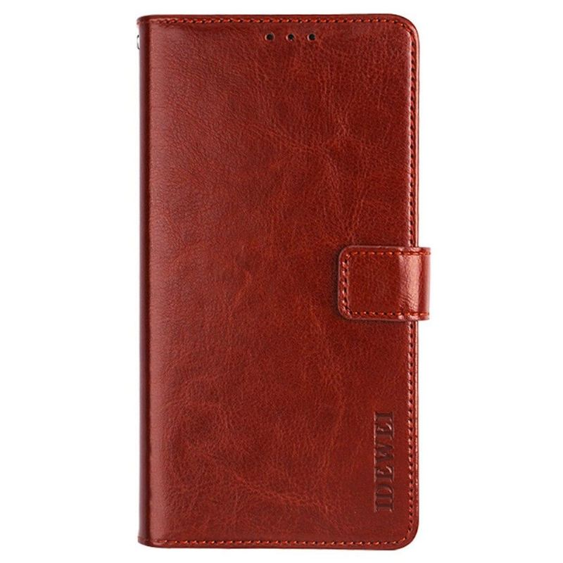 Lederhüllen Für Xiaomi Redmi Note 8 2021 Flip Case Idewei Folio Lederoptik