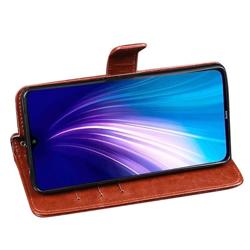 Lederhüllen Für Xiaomi Redmi Note 8 2021 Flip Case Idewei Folio Lederoptik